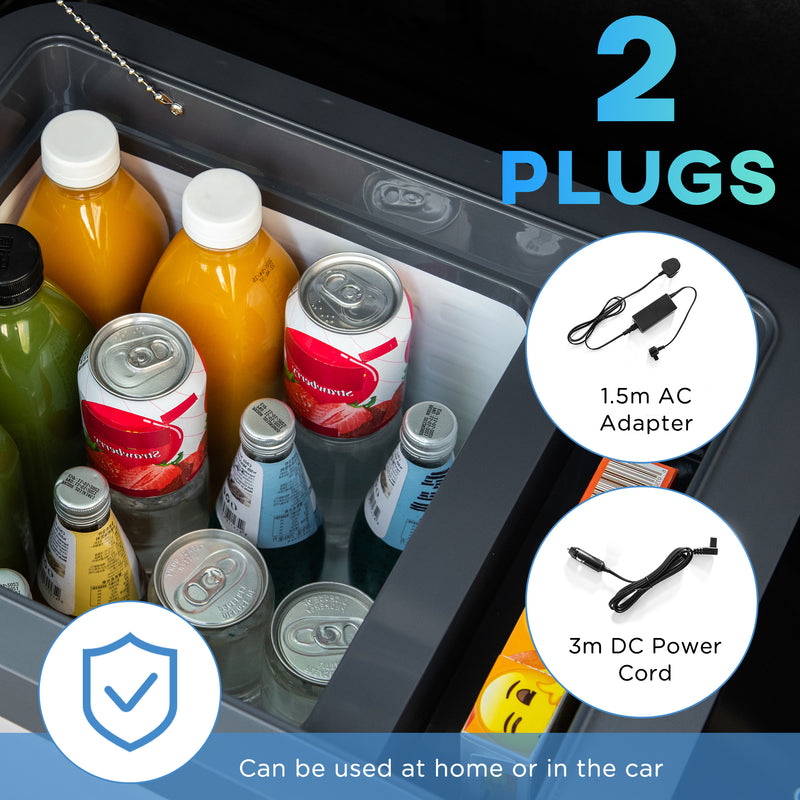 12 Volt Car Refrigerator, 24L Portable Compressor Cooler, Fridge Freezer for Car, RV, Camping and Home Use, -18-20°C