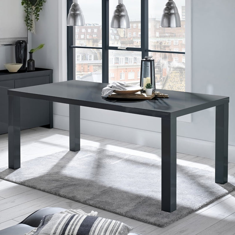 Monroe Puro Medium Dining Table Charcoal - Bedzy Limited Cheap affordable beds united kingdom england bedroom furniture