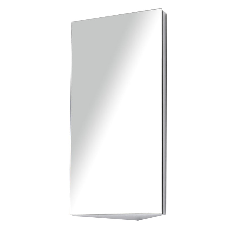 Mirror Cabinet for Bathroom Mirror Cupboard Corner Stainless Steel Wall mounted Single Door 300mm (W)