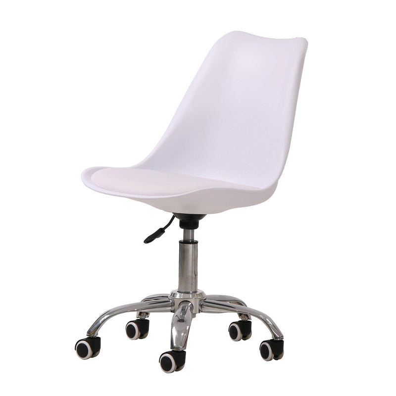 Orsen Swivel Office Chair White - Bedzy Limited Cheap affordable beds united kingdom england bedroom furniture