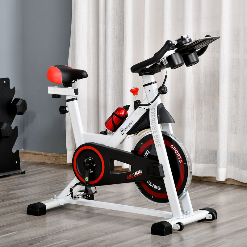 Upright Exercise Bike Indoor Training Cycling Machine Stationary Workout Bicycle with Adjustable Resistance Seat Handlebar LCD Display