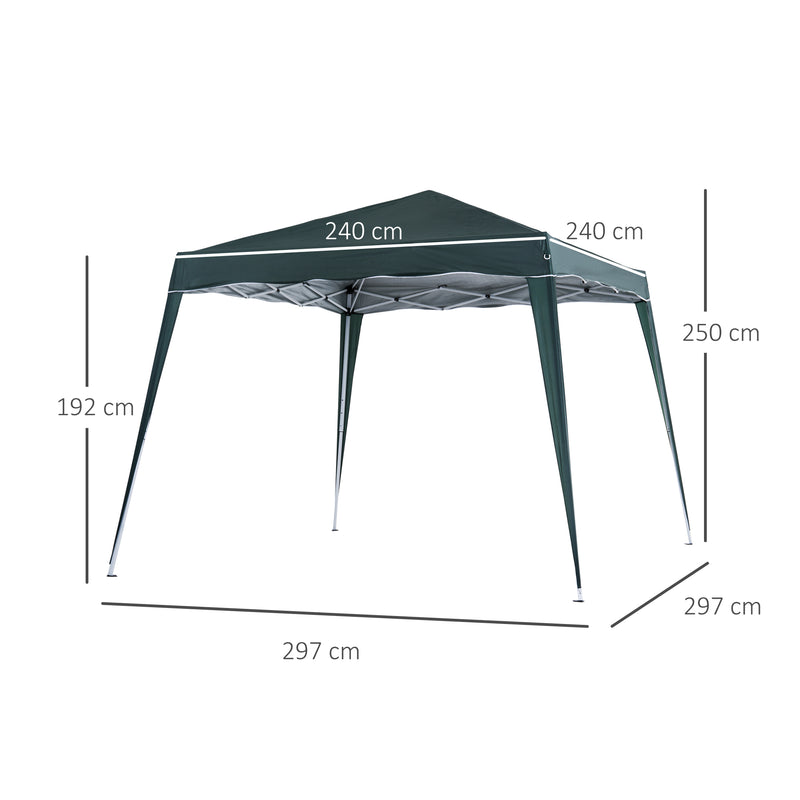 Pop-Up Tent, 3Lx3Wx2.4H m-Green