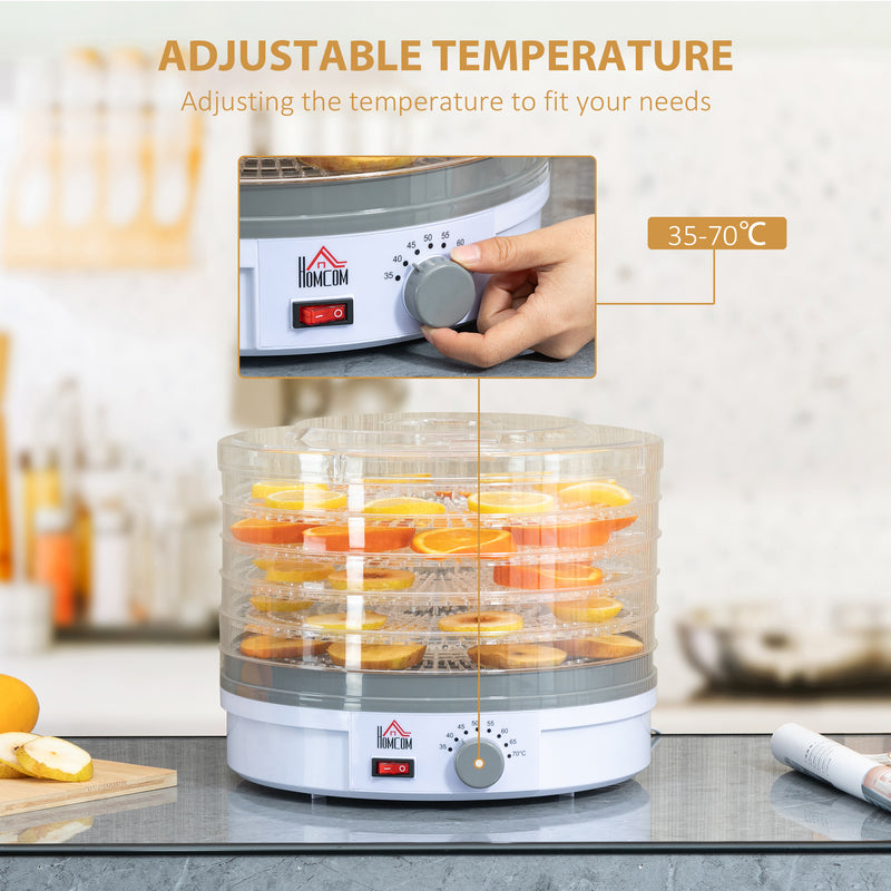 5 Tier Food Dehydrator, 245W Food Dryer Machine with Adjustable Temperature Control for Drying Fruit, Meat, Vegetable, Jerky and Pet Treat