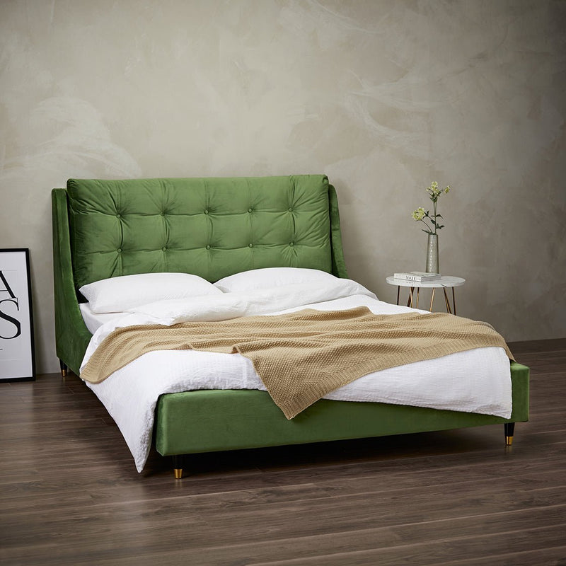 Sloane Green King Bed - Bedzy UK modern and affordable home furniture England