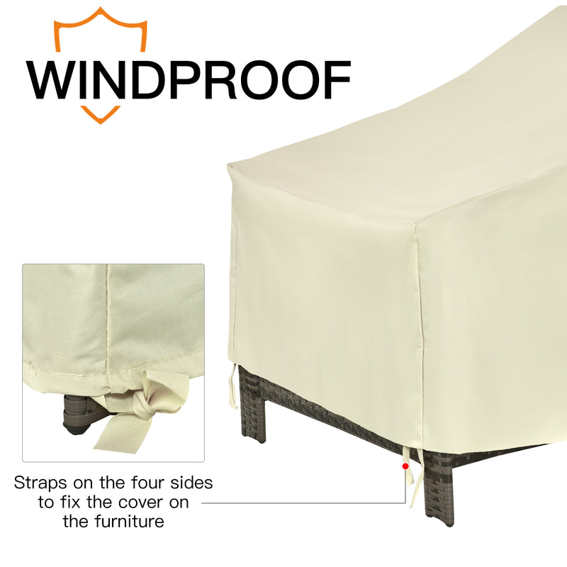600D Oxford Cloth Furniture Cover Single Chair Garden Patio Outdoor Protector Waterproof 68x87x44-77cm