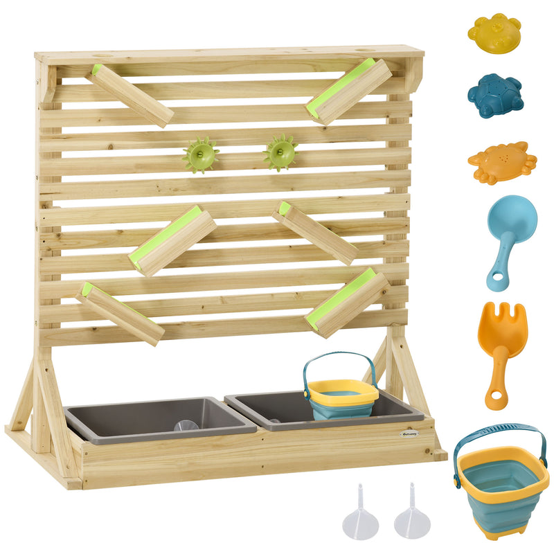 Outdoor Kids Running Water and Sand Playset, with 18 Accessories