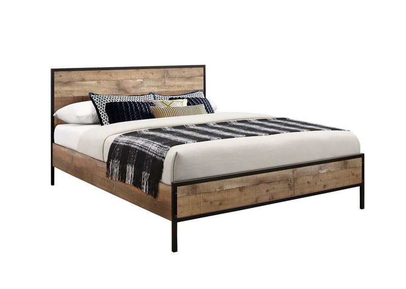 Urban Double Bed Rustic Brown - Bedzy UK modern and affordable home furniture England