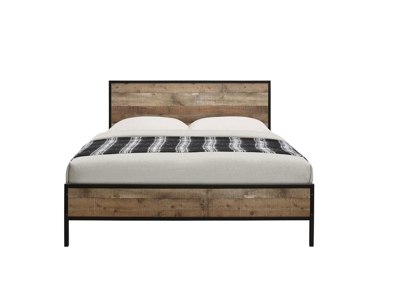 Urban Double Bed Rustic Brown - Bedzy UK modern and affordable home furniture England