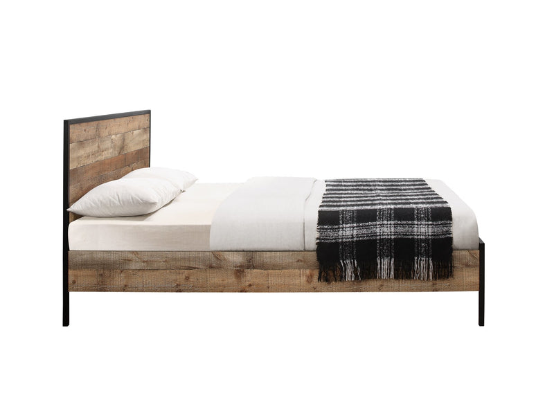 Urban Double Bed Rustic Brown - Bedzy UK modern and affordable home furniture England