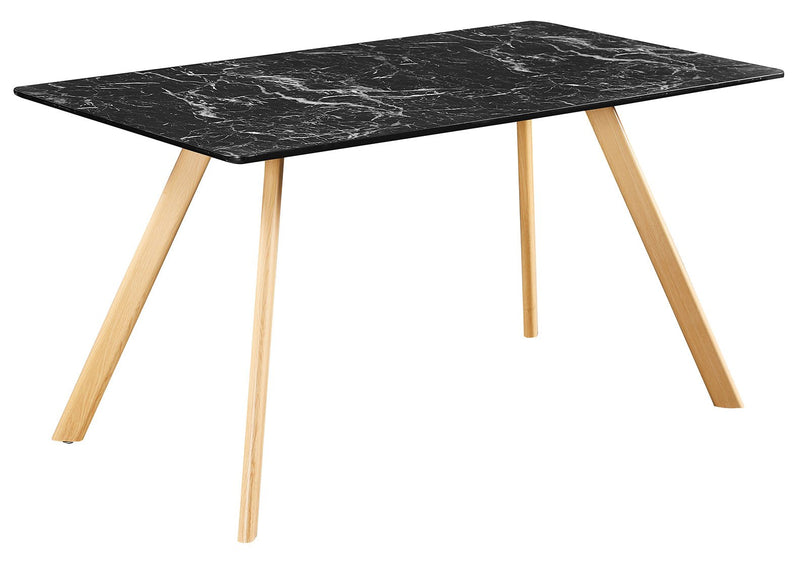 Venice Black Dining Table Marble Effect - Bedzy UK modern and affordable home furniture England