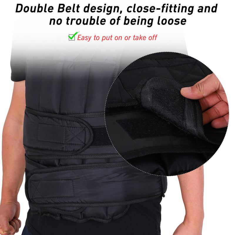 10kg Metal Sand Weight Adjustable Unisex Trainer Vest Black/Red