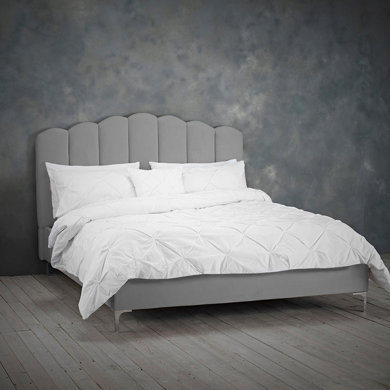Willow Double Bed Silver - Bedzy Limited Cheap affordable beds united kingdom england bedroom furniture
