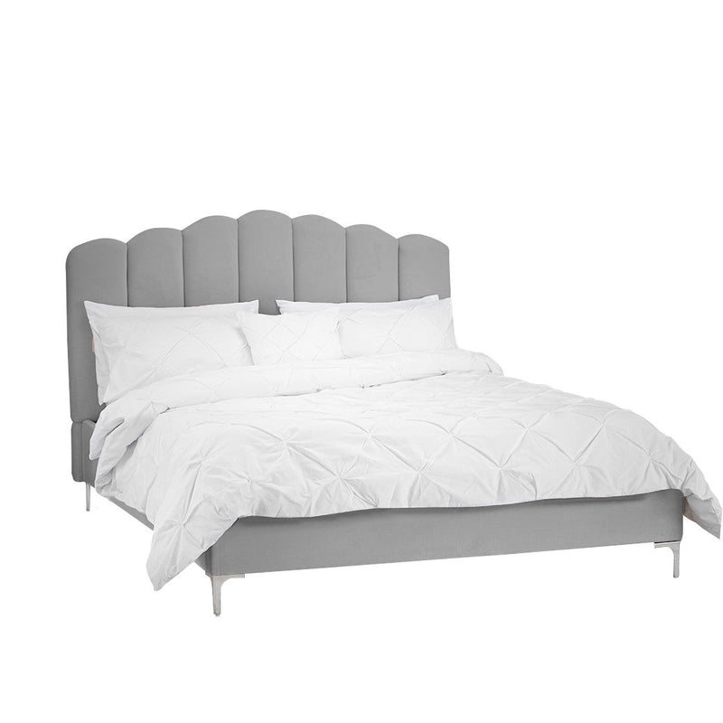 Willow Double Bed Silver - Bedzy Limited Cheap affordable beds united kingdom england bedroom furniture