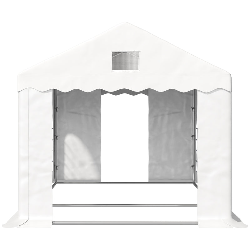 6 x 3 m Gazebo Canopy Party Tent with 4 Removable Side Walls and Windows for Outdoor Event, White