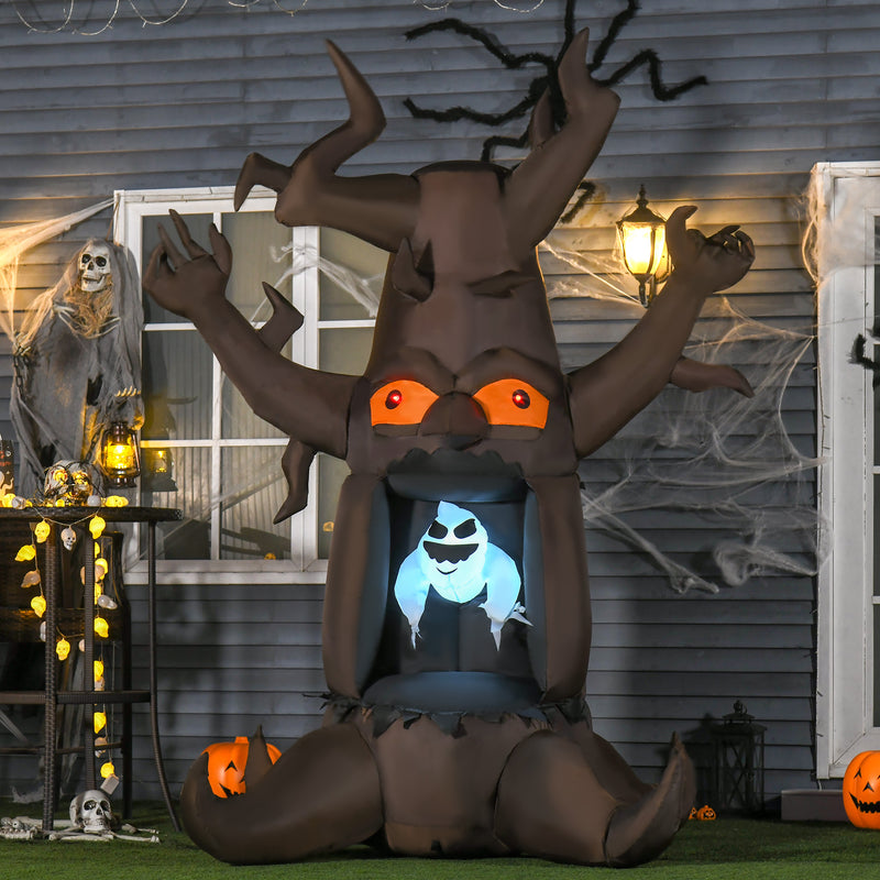 Inflatable Halloween Floating Ghost Tree with LED Light Outdoor Decoration 8FT 2.4m